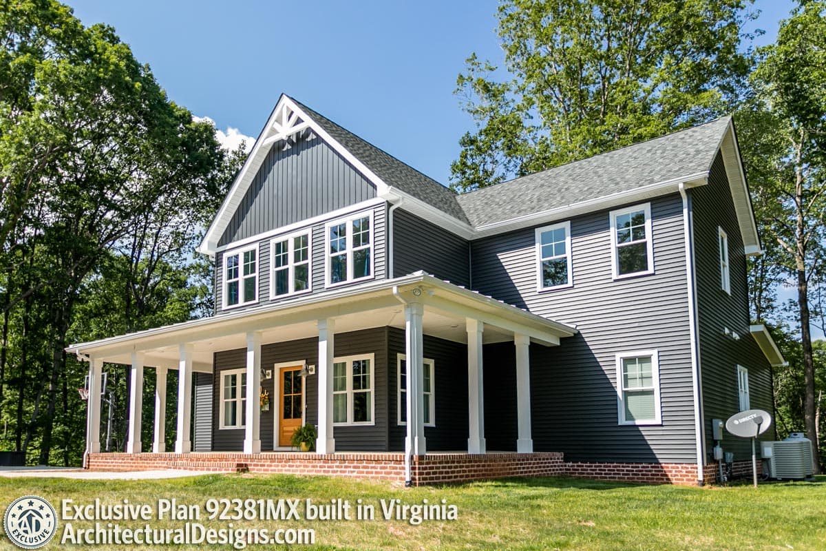 build gallery item - Farmhouse Plan 92381MX comes to life in Virginia