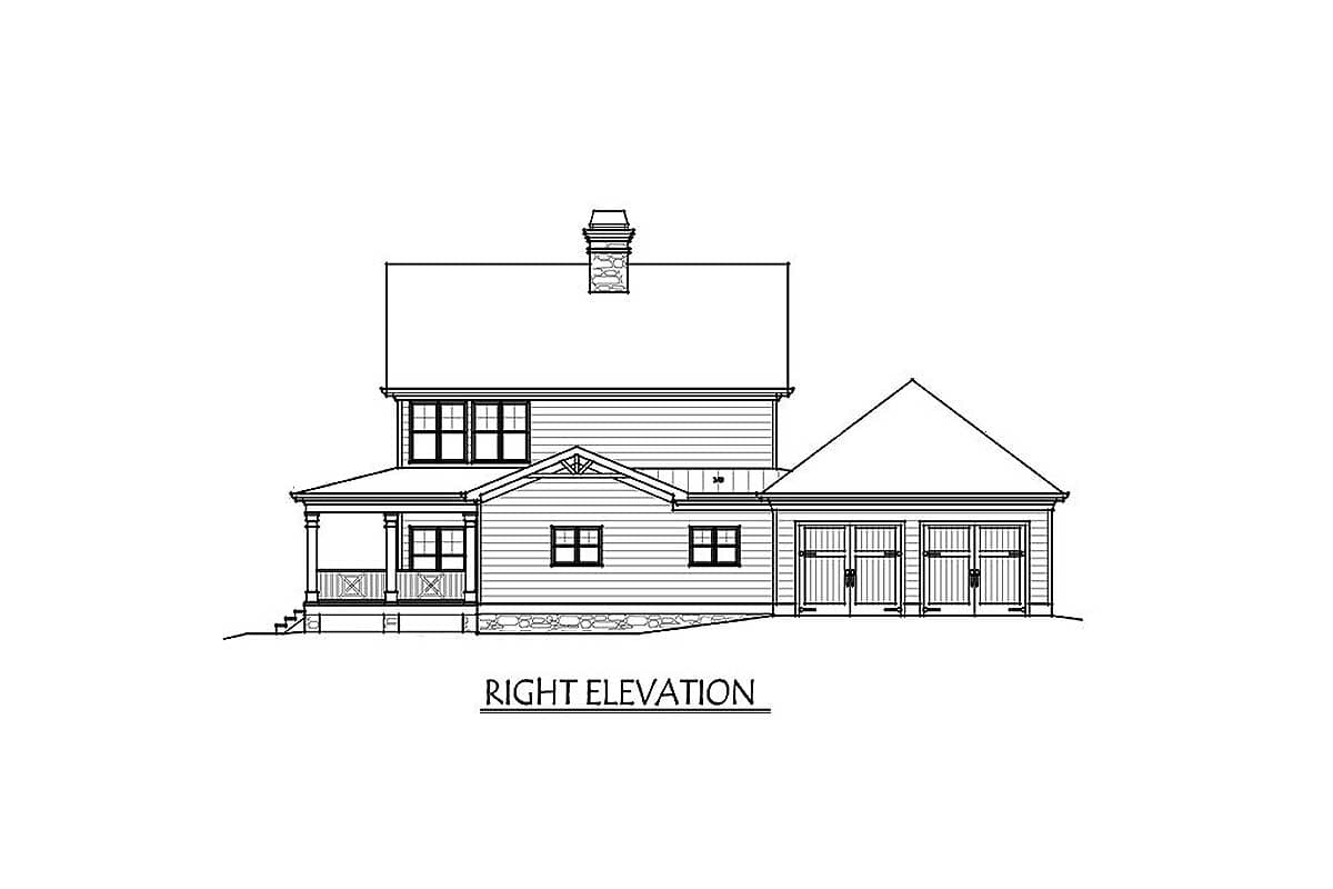 Plan 92381MX: 3-Bed Traditional Farmhouse with Great Room and Wrap-Around-Porch - 2208 Sq Ft - Image #31 - Country, Farmhouse, Modern Farmhouse, Southern, Southern Traditional, Traditional
