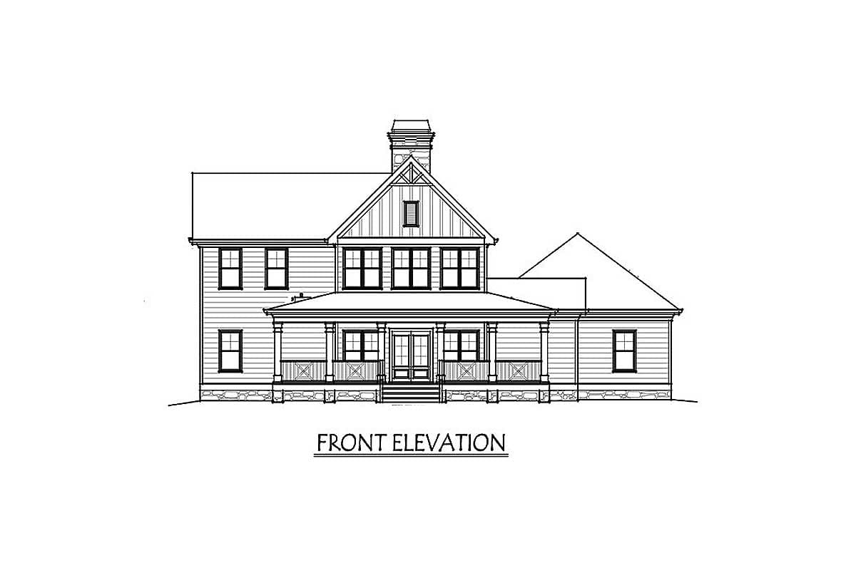 Plan 92381MX: 3-Bed Traditional Farmhouse with Great Room and Wrap-Around-Porch - 2208 Sq Ft - Image #28 - Country, Farmhouse, Modern Farmhouse, Southern, Southern Traditional, Traditional