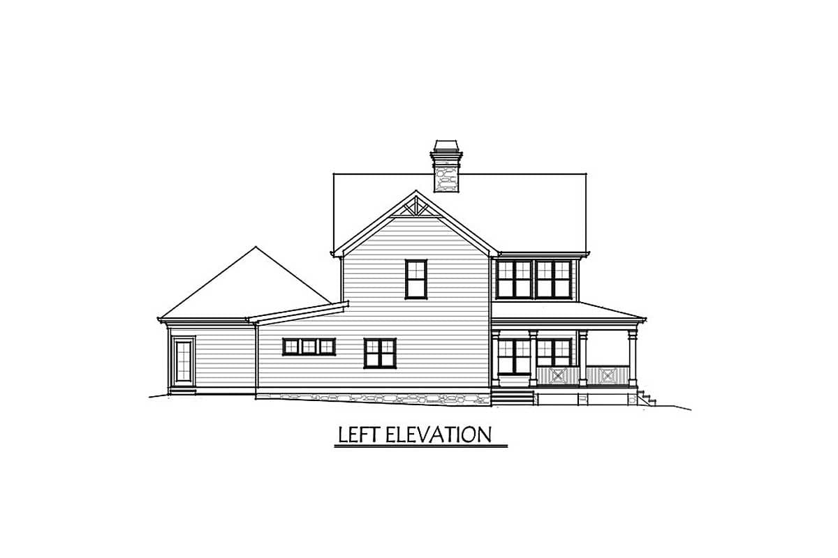 Plan 92381MX: 3-Bed Traditional Farmhouse with Great Room and Wrap-Around-Porch - 2208 Sq Ft - Image #29 - Country, Farmhouse, Modern Farmhouse, Southern, Southern Traditional, Traditional