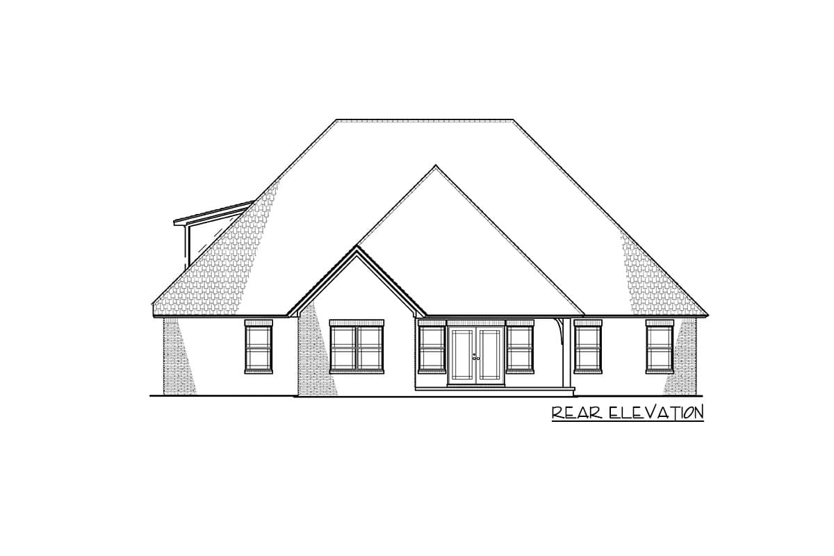 Plan 70545MK: 3 Bed House Plan with Brick Exterior and Bonus Over Garage - Image #33 - New American, Ranch, Rustic, Traditional