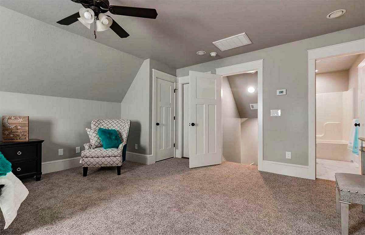 Plan 70545MK: 3 Bed House Plan with Brick Exterior and Bonus Over Garage - Image #26 - New American, Ranch, Rustic, Traditional