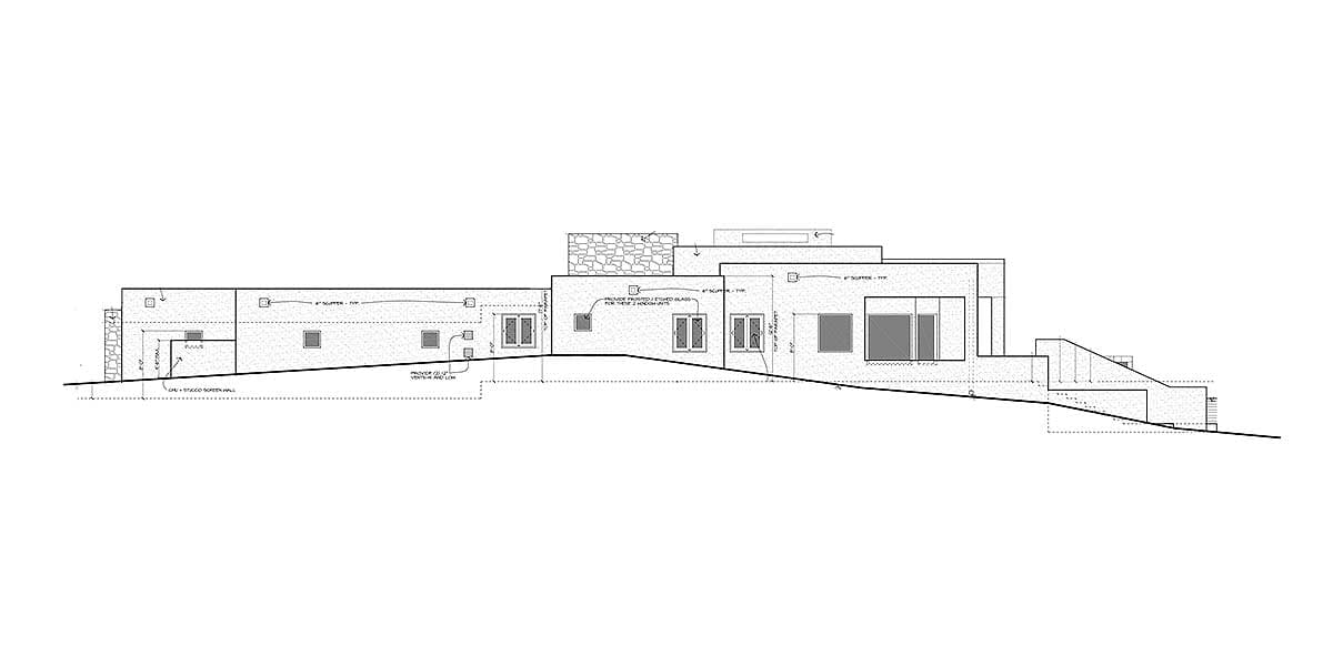 Plan 450003ESP: Exclusive Sleek Contemporary House Plan with 2 Master Suites - Image #15 - Contemporary, Mid Century Modern, Modern, Southwest