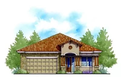 Tuscan Style House Plan with 3 or 4 Beds