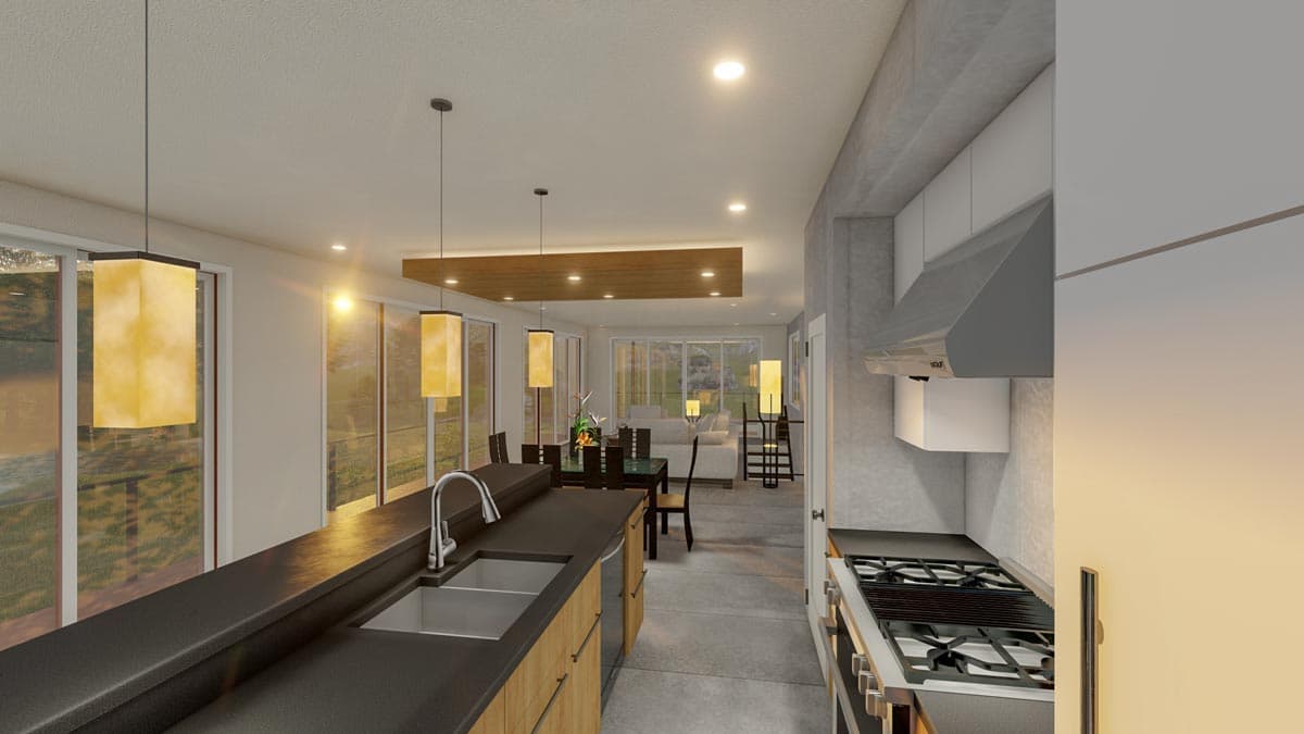 Plan 450006ESP: Modern Getaway Retreat - 1284 Sq Ft - Image #6 - Contemporary, Mid Century Modern, Modern, Vacation