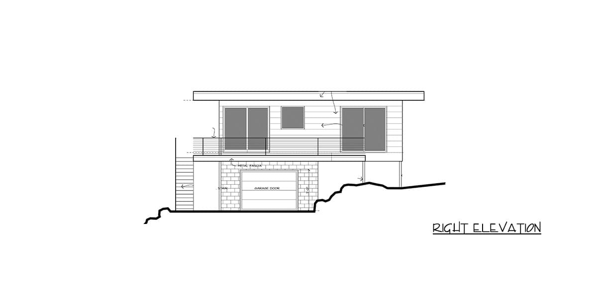 Plan 450006ESP: Modern Getaway Retreat - 1284 Sq Ft - Image #10 - Contemporary, Mid Century Modern, Modern, Vacation