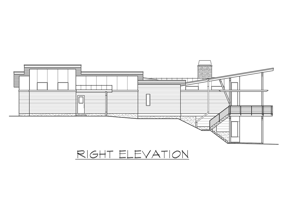 Plan 23680JD: Stunning Modern House Plan with Deck and Vaulted Porch in Back - Image #7 - Contemporary, Mid Century Modern, Modern, Mountain, New American