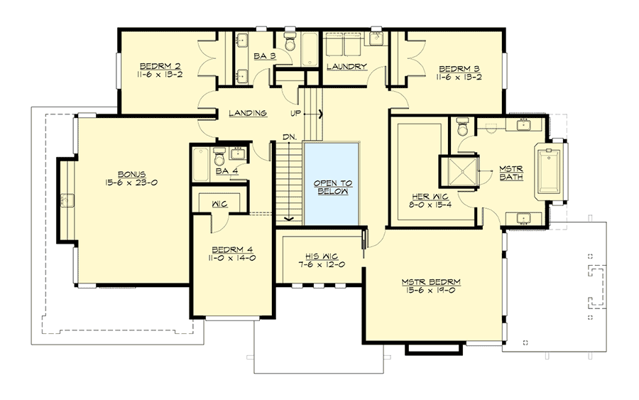 Plan 23677JD: Modern House Plan with Sun Patio and covered Outdoor Living Areas - Floor Plan - 2nd Floor - Contemporary, Modern, Northwest