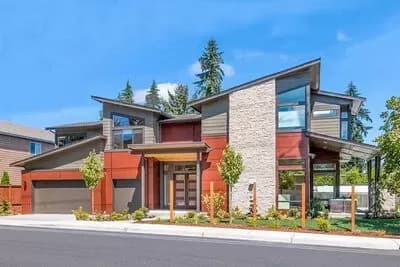 Modern House Plan with Sun Patio and covered Outdoor Living Areas