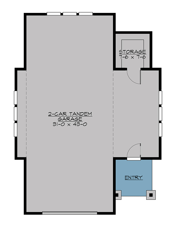 Plan 23664JD: Craftsman Style RV Garage - 1184 Sq Ft - Architectural Designs - Floor Plan - Main Level - Craftsman, Shingle, Traditional