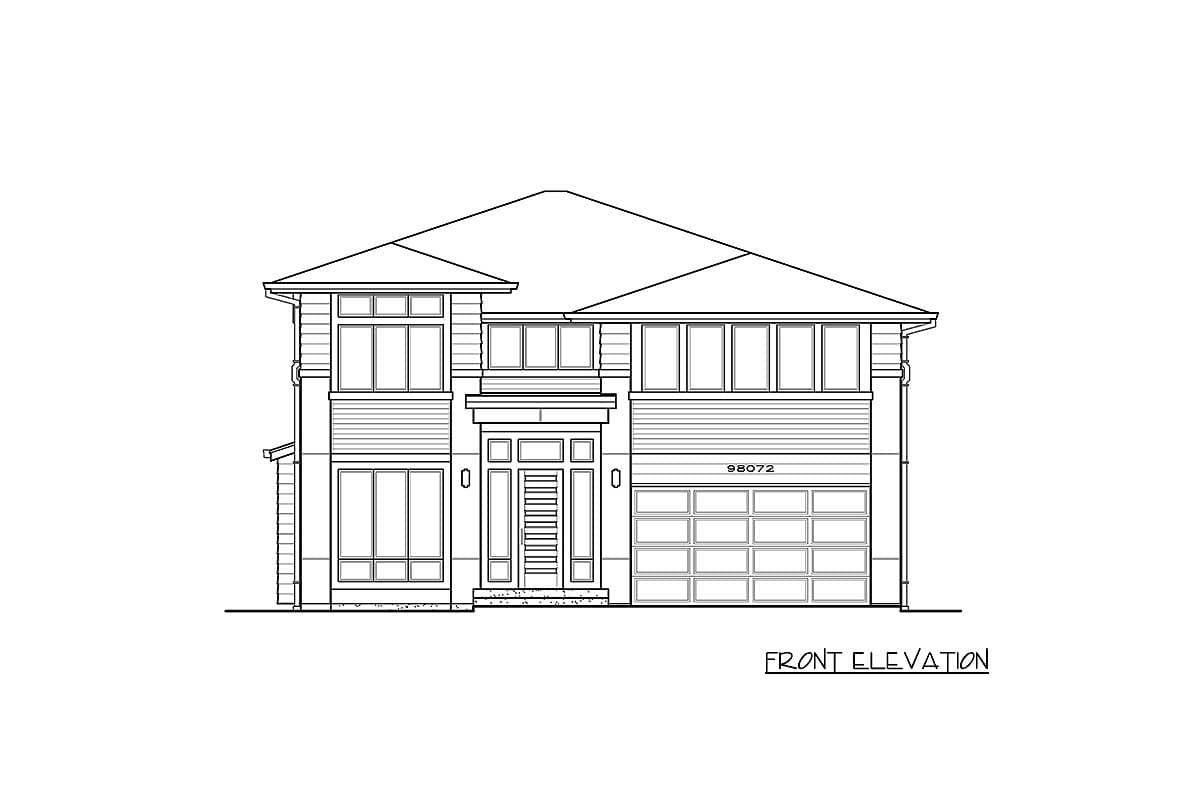 Plan 23672JD: 4 Bed Modern House Plan with Glass-Filled Front - Image #33 - Contemporary, Modern, Prairie