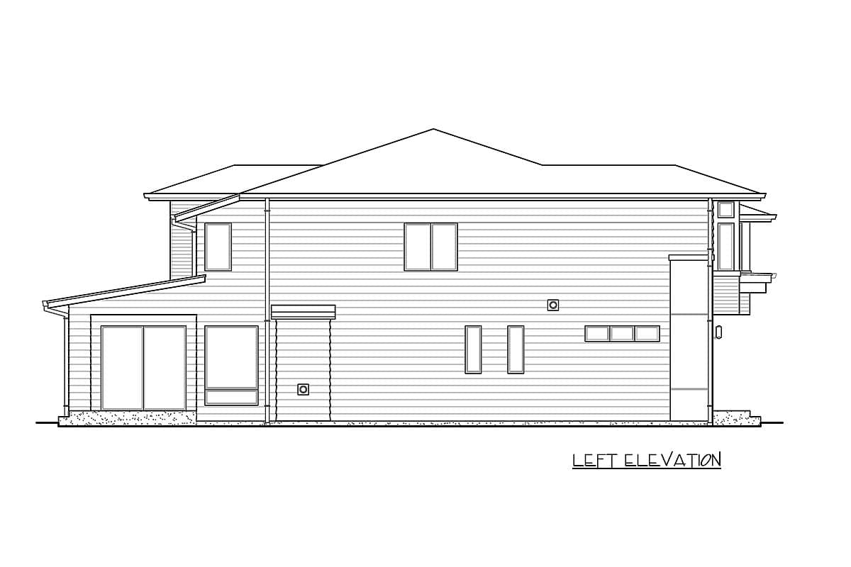 Plan 23672JD: 4 Bed Modern House Plan with Glass-Filled Front - Image #34 - Contemporary, Modern, Prairie
