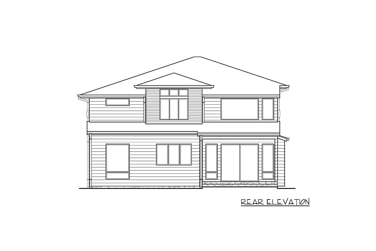 Plan 23672JD: 4 Bed Modern House Plan with Glass-Filled Front - Image #35 - Contemporary, Modern, Prairie