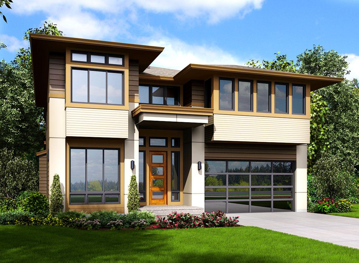 Plan 23672JD: 4 Bed Modern House Plan with Glass-Filled Front - Image #31 - Contemporary, Modern, Prairie