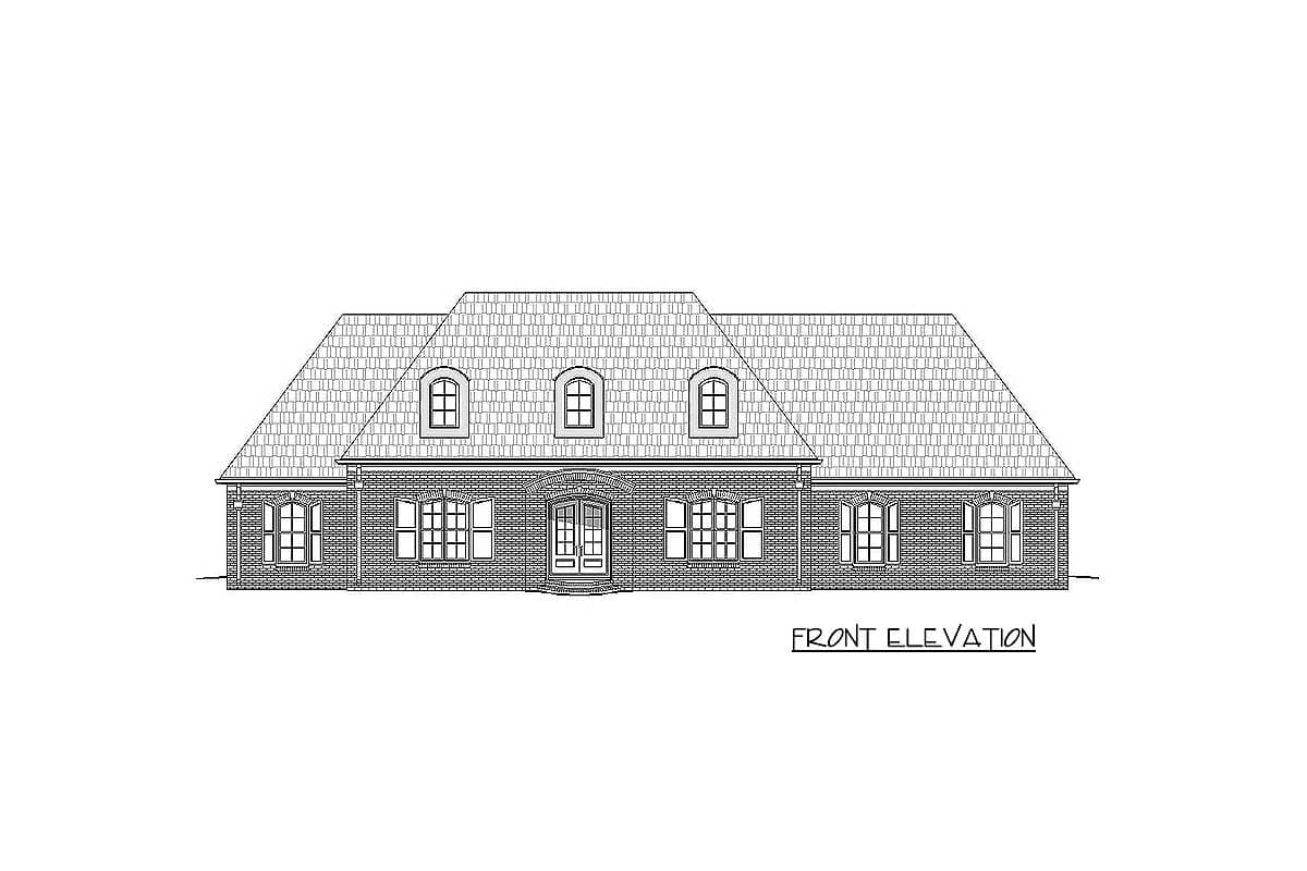 Plan 68463VR: Brick Beauty with 2 Master Suites - 5444 Sq Ft - Image #4 - Southern, Traditional