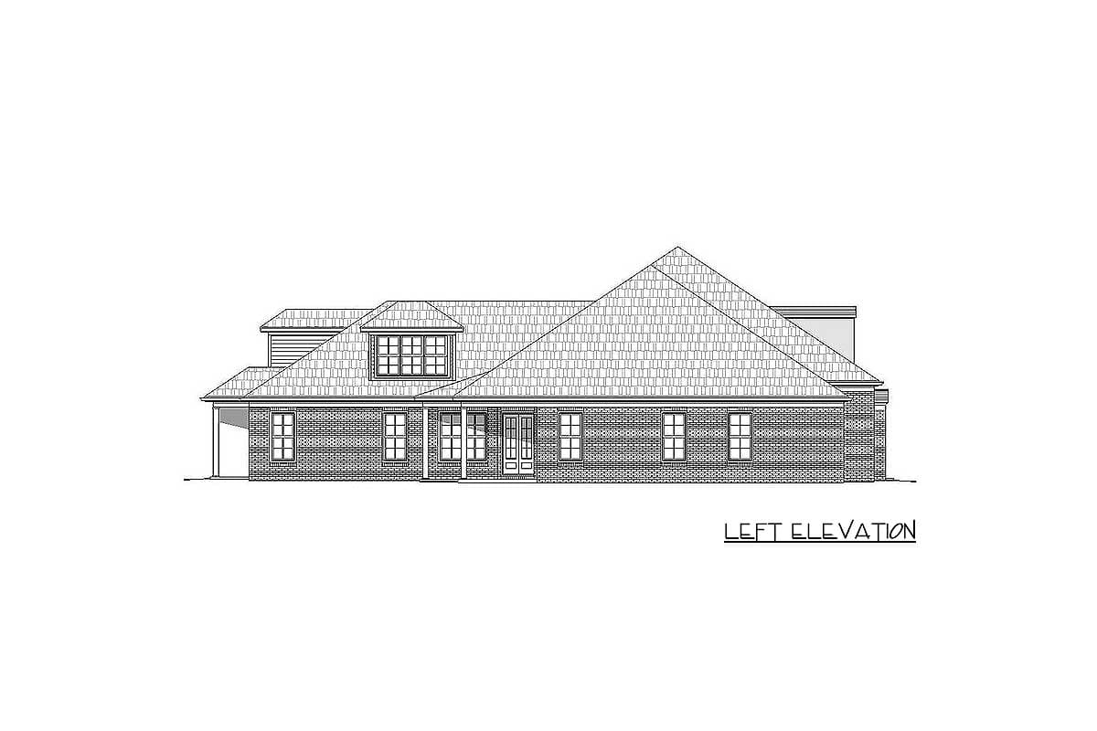 Plan 68463VR: Brick Beauty with 2 Master Suites - 5444 Sq Ft - Image #5 - Southern, Traditional