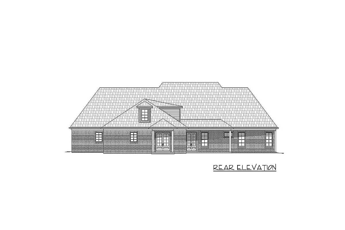 Plan 68463VR: Brick Beauty with 2 Master Suites - 5444 Sq Ft - Image #6 - Southern, Traditional