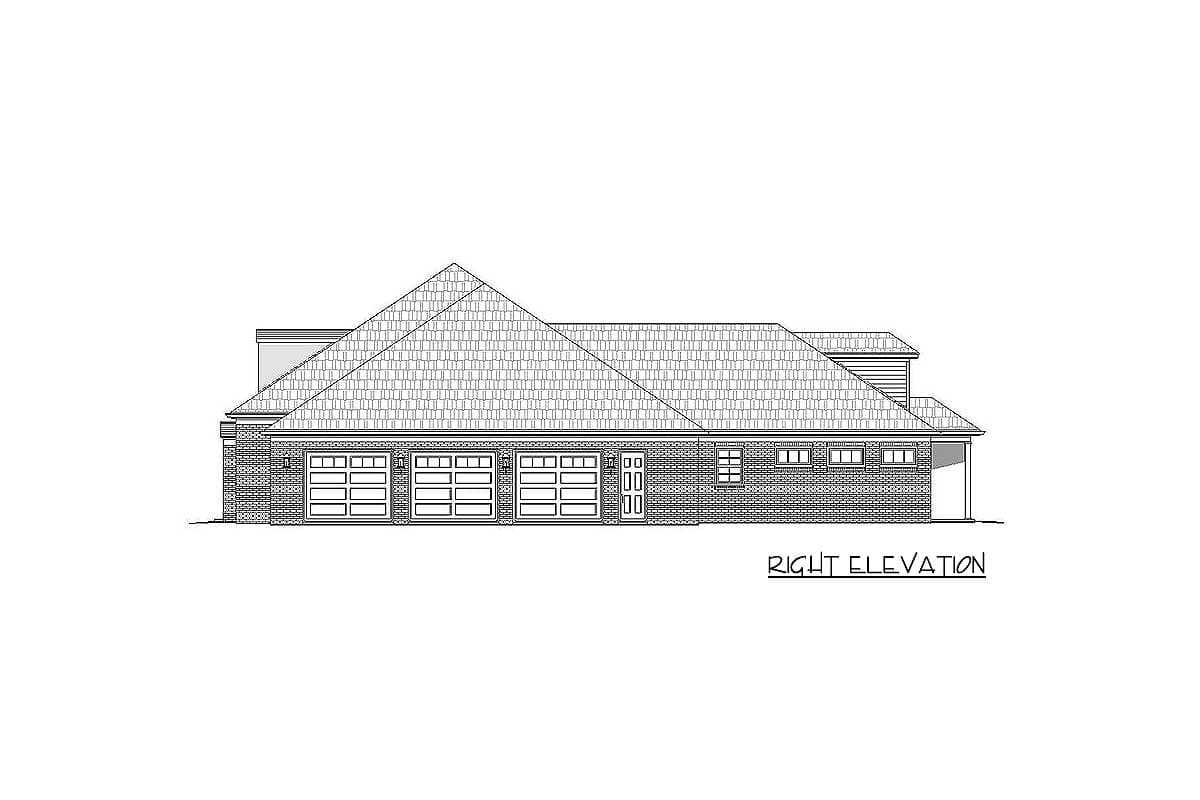 Plan 68463VR: Brick Beauty with 2 Master Suites - 5444 Sq Ft - Image #7 - Southern, Traditional