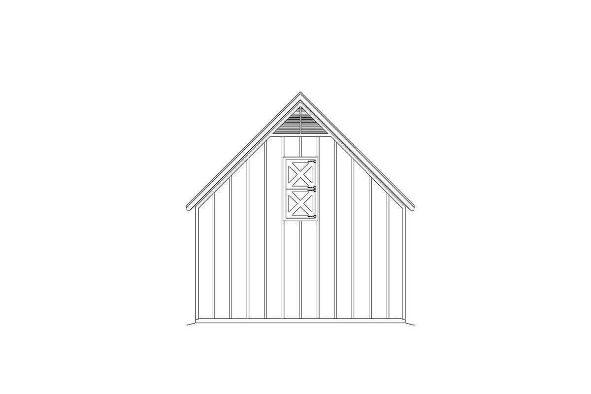 Plan 68462VR: Garage Barn with Sliding Doors - Image #4 - Carriage, Country, Farmhouse, Traditional