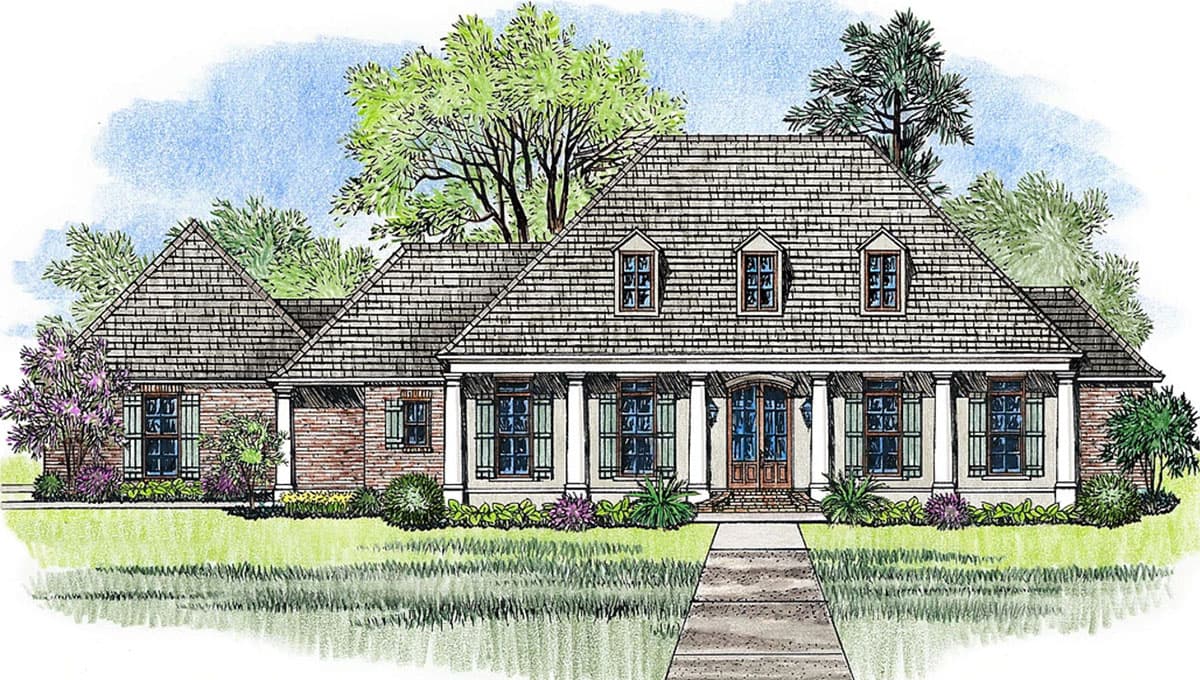 Plan 56418SM: 4 Bed Southern House Plan with Vaulted Ceilings - Architectural Designs - Image #31 - Country, Southern