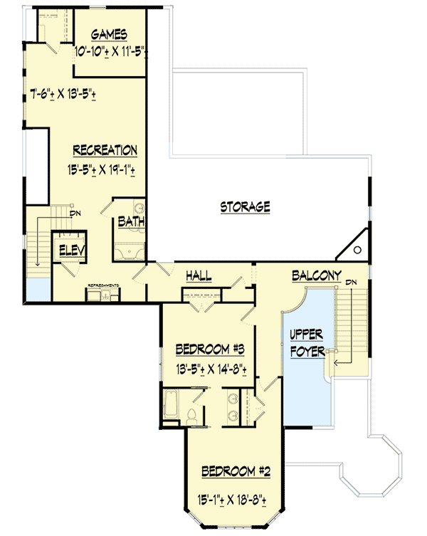 Plan 36088DK: Modern Victorian House Plan - Floor Plan - 2nd Floor - New American, Traditional