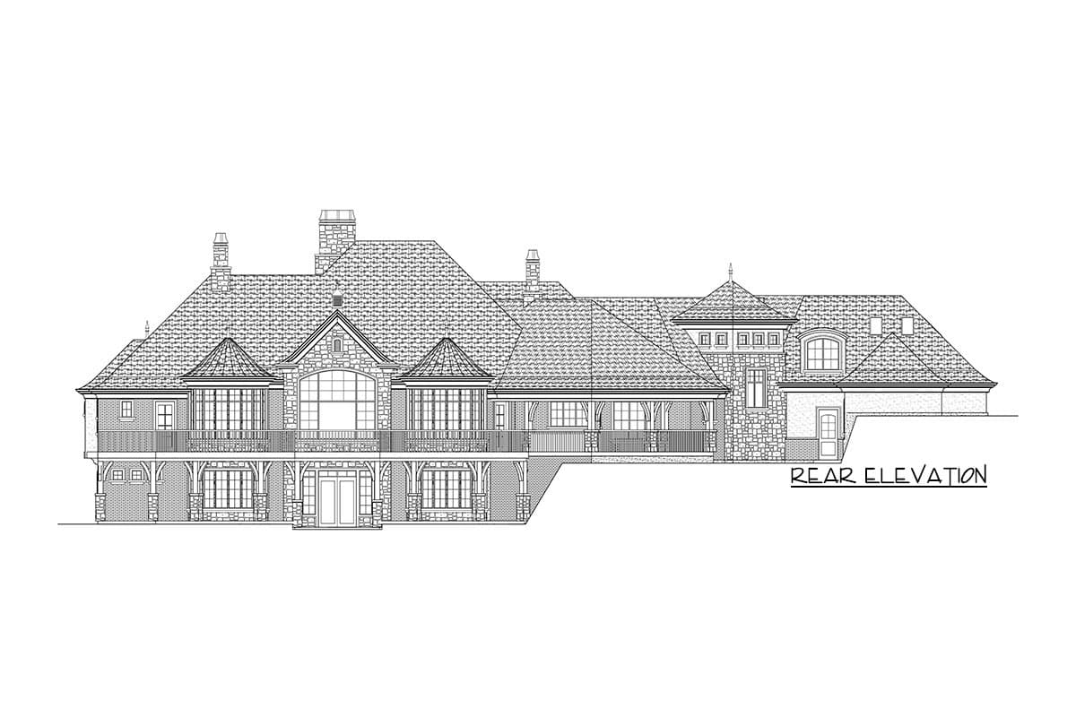 Plan 290002IY: European Mansion with Optional Sports Court - Image #7 - European, French Country