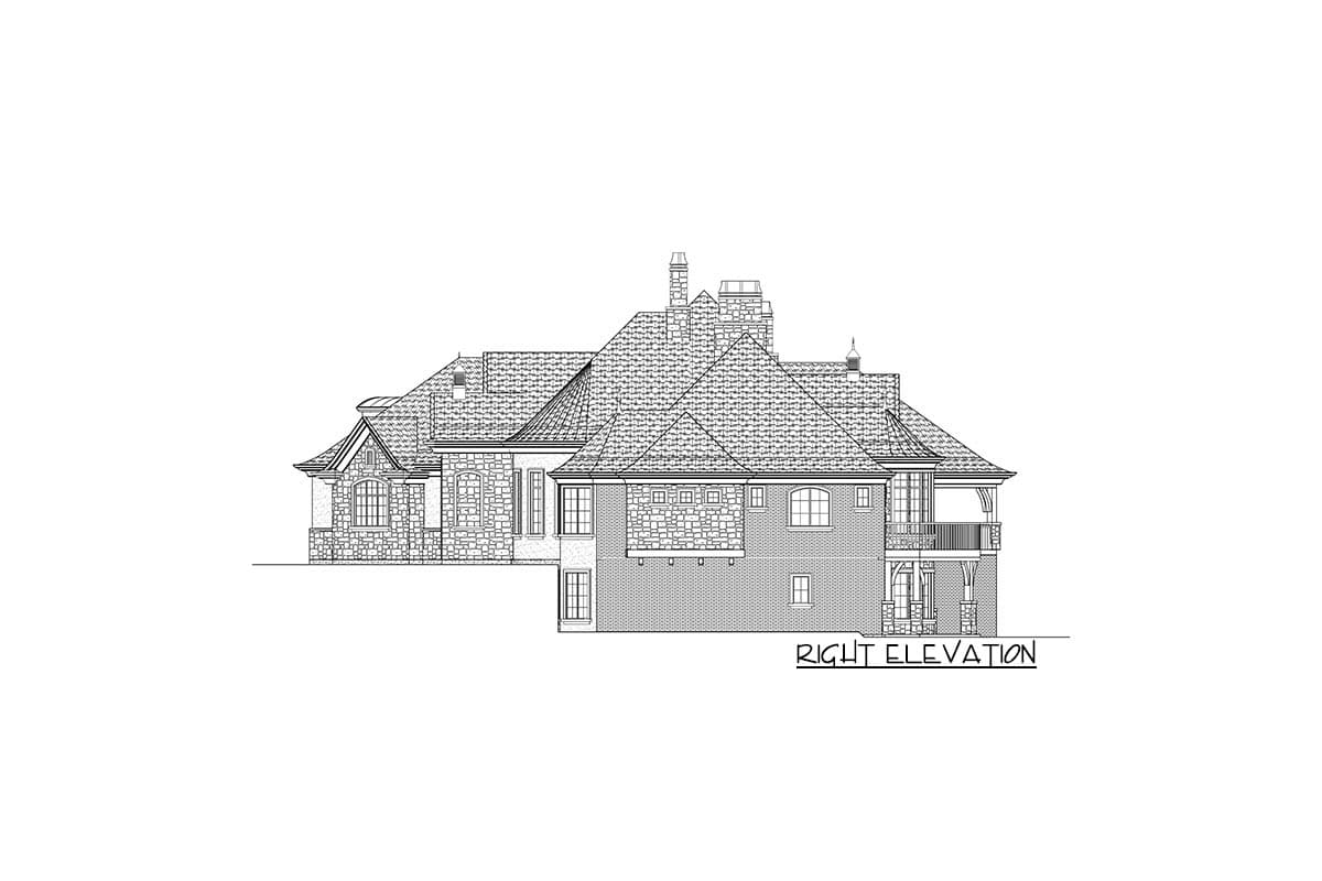 Plan 290002IY: European Mansion with Optional Sports Court - Image #8 - European, French Country