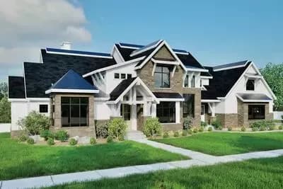 Splendid Three Level Craftsman House Plan