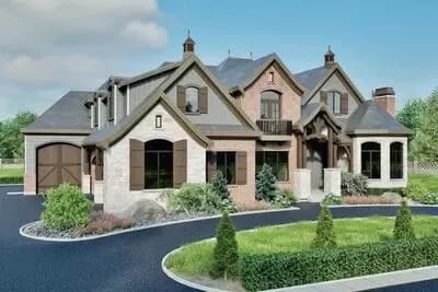 Eight Bedroom European House Plan