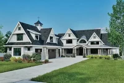 Marvelous, Huge Shingle-Style House Plan