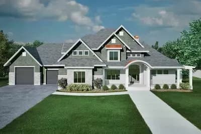 Exciting Traditional House Plan with Optional Sports Court