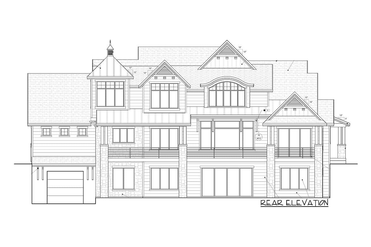 Plan 290017IY: New American Lake House Plan with Amazing Rear-Facing Views - 3868 Sq Ft - Image #22 - Coastal, Country, Craftsman, New American, Northwest, Traditional