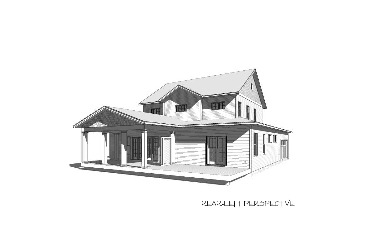 Plan 46301LA: Craftsman House Plan with L-Shaped Porch - Image #6 - Country, Craftsman, Mountain, New American, Northwest
