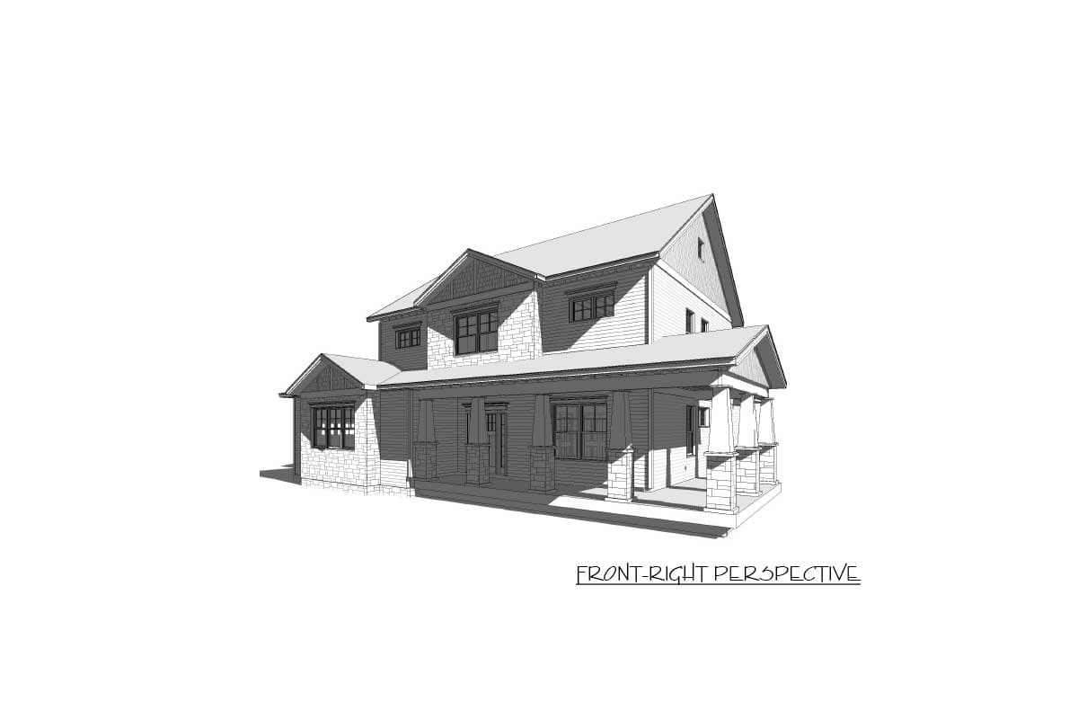 Plan 46301LA: Craftsman House Plan with L-Shaped Porch - Image #5 - Country, Craftsman, Mountain, New American, Northwest