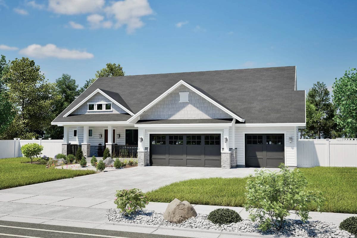 Plan 290022IY: Ranch House Plan with Finished Lower Level - Image #4 - Ranch, Traditional