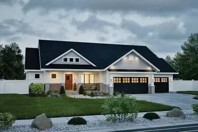 Ranch House Plan with Finished Lower Level