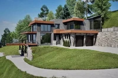Modern House Plan for a Sloping Lot