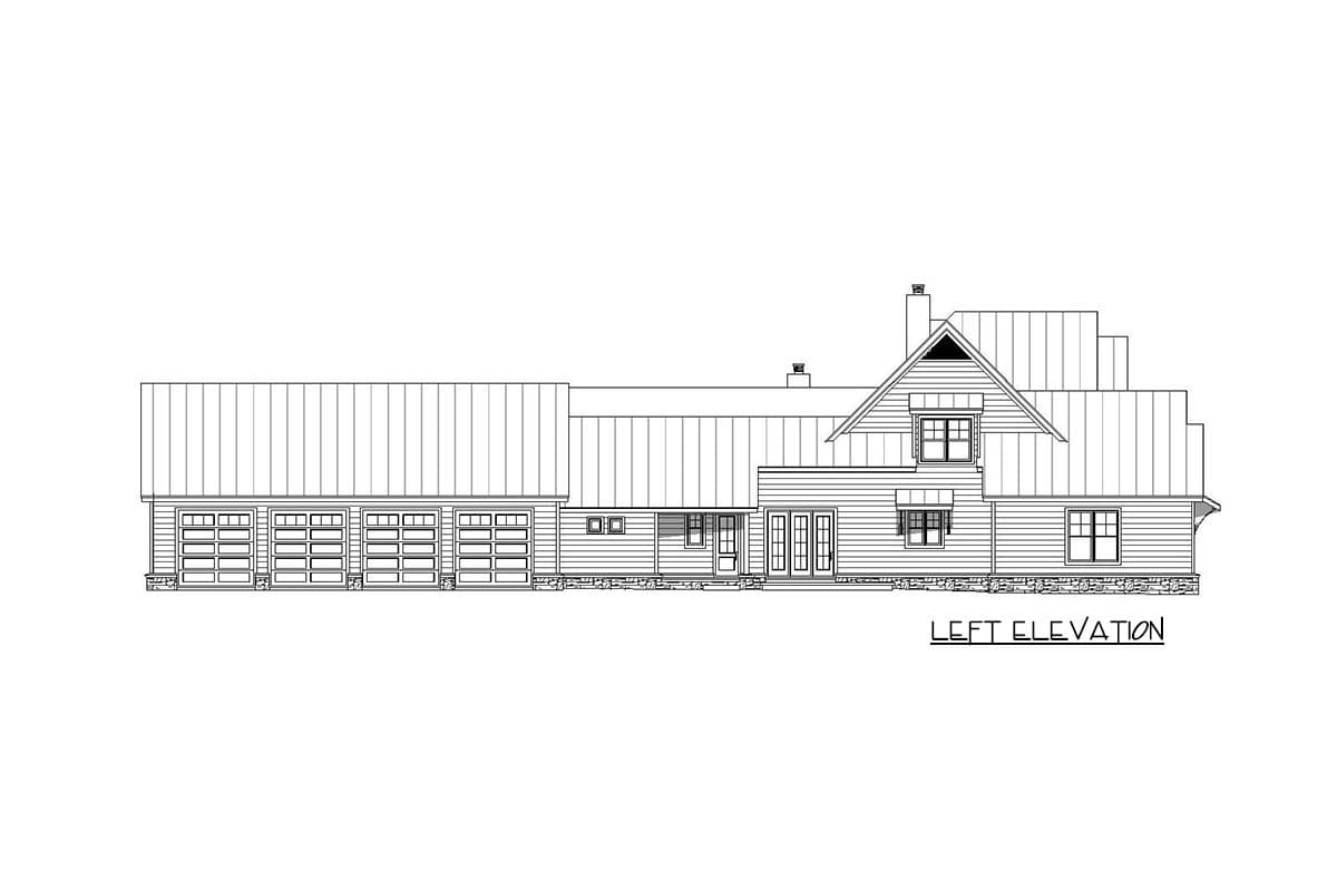 Plan 68468VR: Luxurious Modern Farmhouse Plan with 2 Master Bedrooms and an Outdoor Kitchen - Image #7 - Country, Modern Farmhouse, New American, Traditional