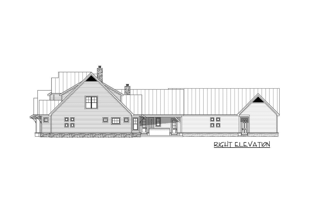 Plan 68468VR: Luxurious Modern Farmhouse Plan with 2 Master Bedrooms and an Outdoor Kitchen - Image #9 - Country, Modern Farmhouse, New American, Traditional