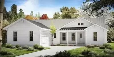 One-Story Farmhouse Plan