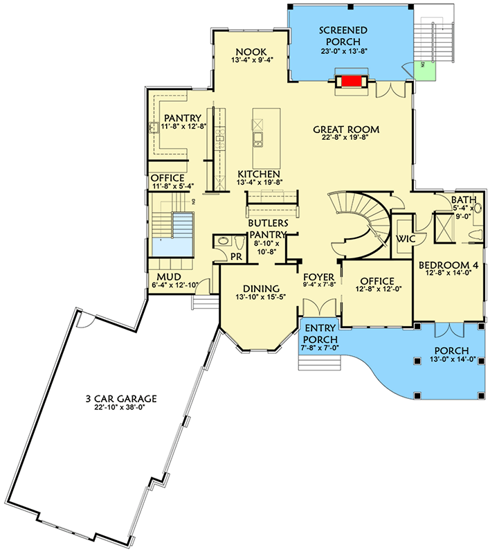 Plan 500000VV: Stunning European House Plan Loaded with Special Details - Floor Plan - Main Level - European, French Country