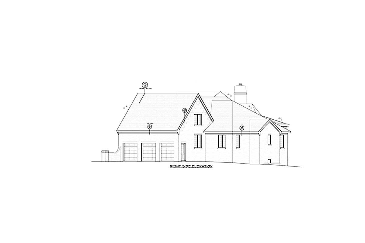 Plan 42417DB: 4 Bed House Plan with Bonus and Optional Finished Lower Level - Image #11 - European, French Country