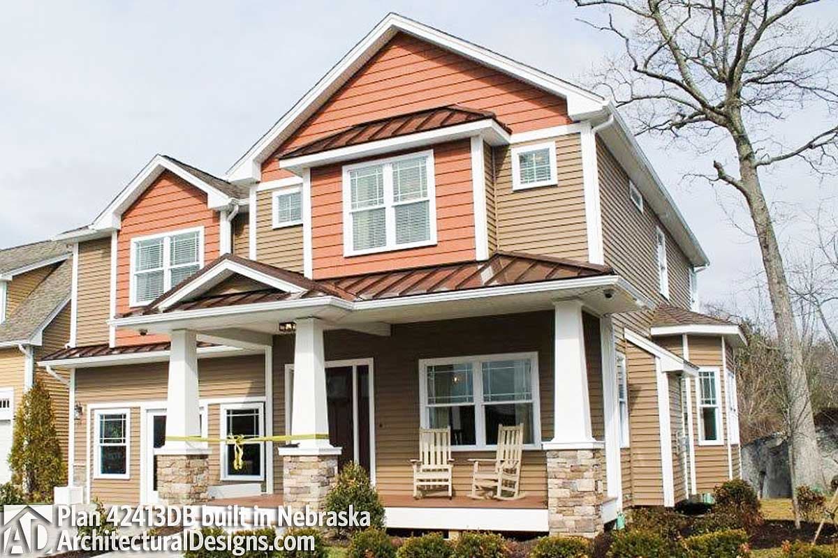 build gallery item - House plan 42413DB comes to life in Nebraska