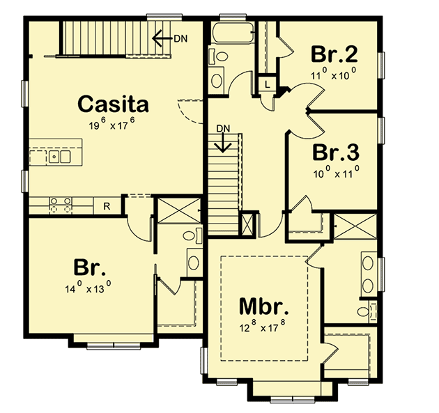 Plan 42413DB: Multi-Generation House Plan with Separate In-Law Casita - Floor Plan - 2nd Floor - Craftsman, Northwest