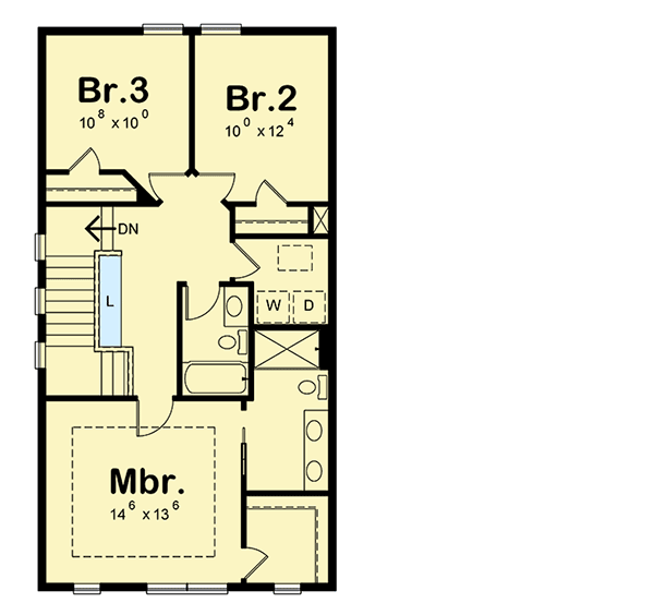 Plan 42414DB: Northwest Bungalow with Alternate Versions - Floor Plan - 2nd Floor - Bungalow, Craftsman, Northwest