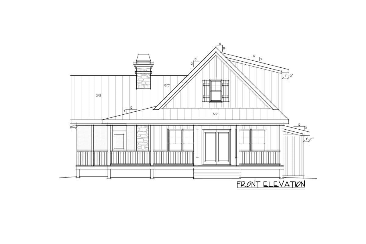 Plan 92382MX: Rustic Mountain Cabin - Image #6 - Cabin, Cottage, Mountain, Rustic, Vacation