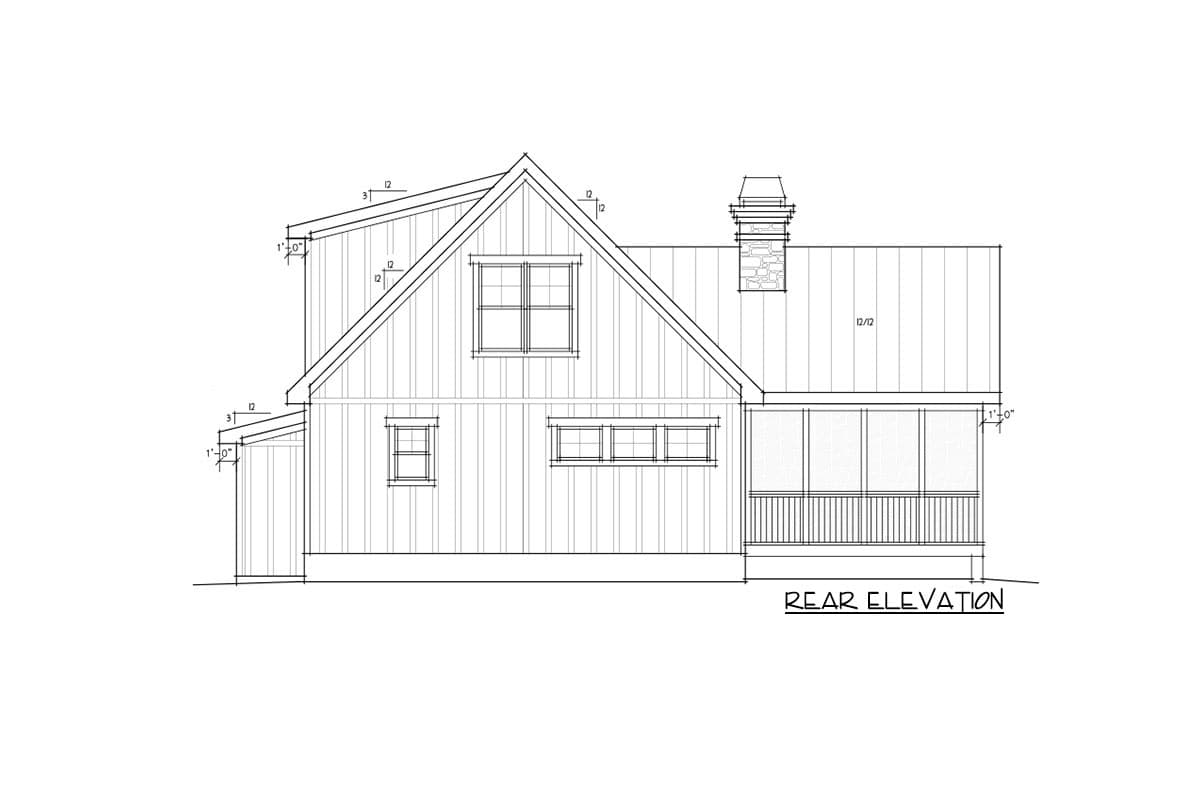 Plan 92382MX: Rustic Mountain Cabin - Image #7 - Cabin, Cottage, Mountain, Rustic, Vacation