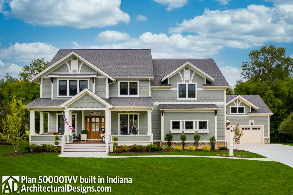 build gallery item - Craftsman House Plan 500001VV Comes to Life in Indiana