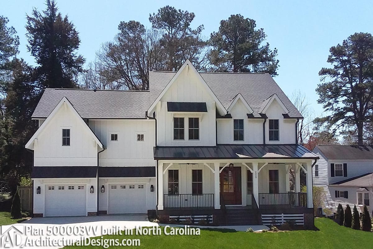 build gallery item - Exclusive Modern Farmhouse Plan 500003VV Comes to Life in North Carolina