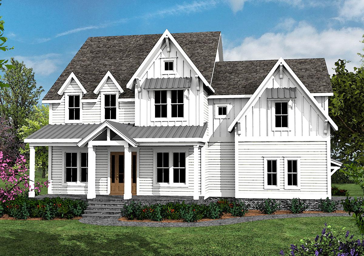 Plan 500003VV: 4 Bed Farmhouse Plan with Rocking Chair Porch - 3634 Sq Ft - Image #27 - Country, Farmhouse, Modern Farmhouse, New American